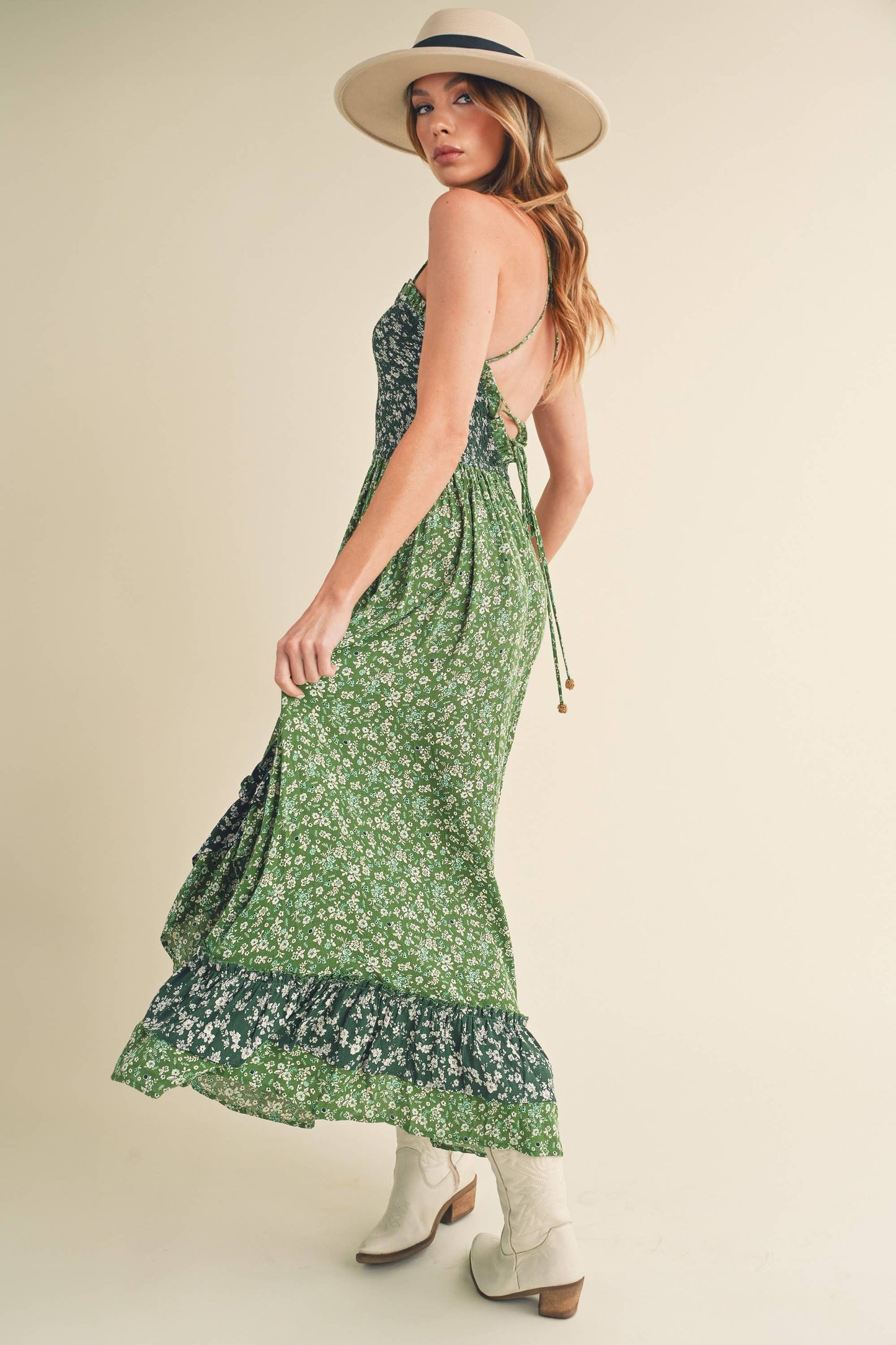 Meadow Breeze Floral Maxi Dress