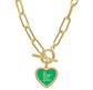 Kappa Delta Enamel Heart Charm Necklace