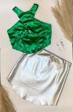 Load image into Gallery viewer, Look This Way Silver Mini Skirt
