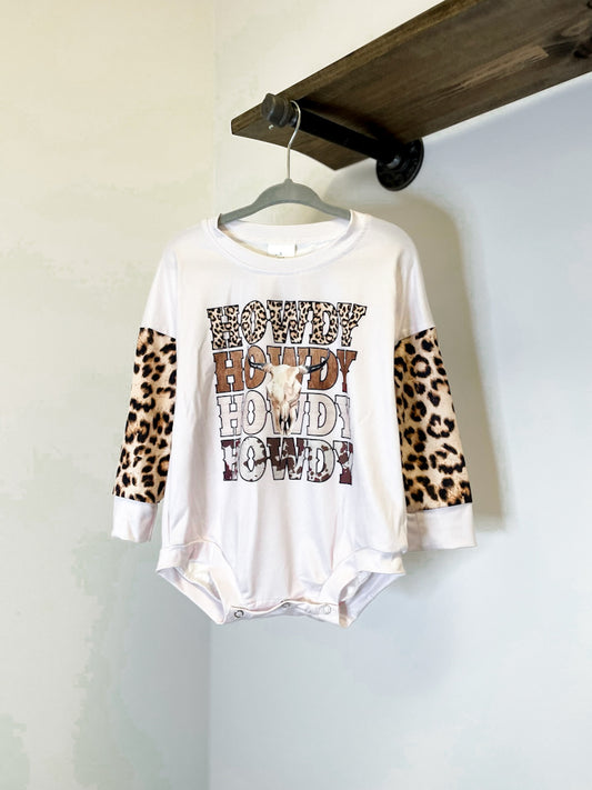 Howdy Leopard Romper