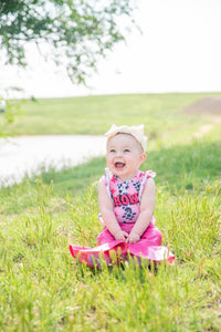 Hot Pink Leather Baby Flare