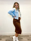Still Here Knit Midi Skirt