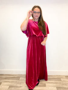 Carla Candy Apple Velvet Gown