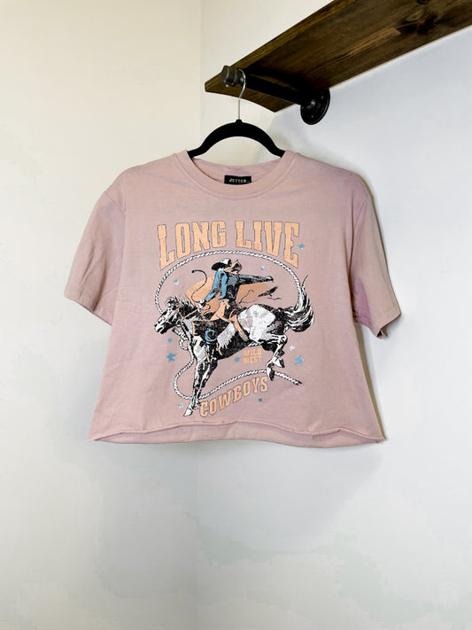 Long Live Cowboys Graphic Crop