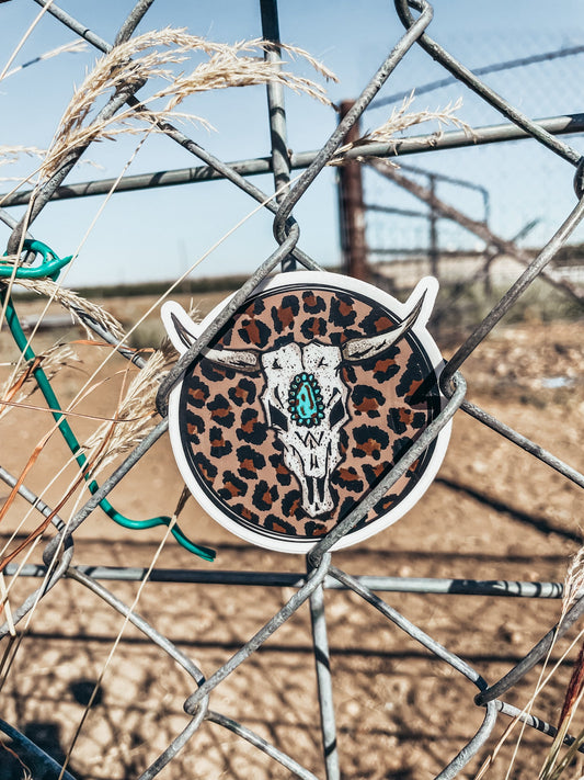 Cheetah Skull Sticker