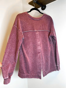 Not Interested Mauve Pullover