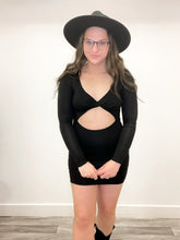 Load image into Gallery viewer, Sending Love Mini Dress in Black
