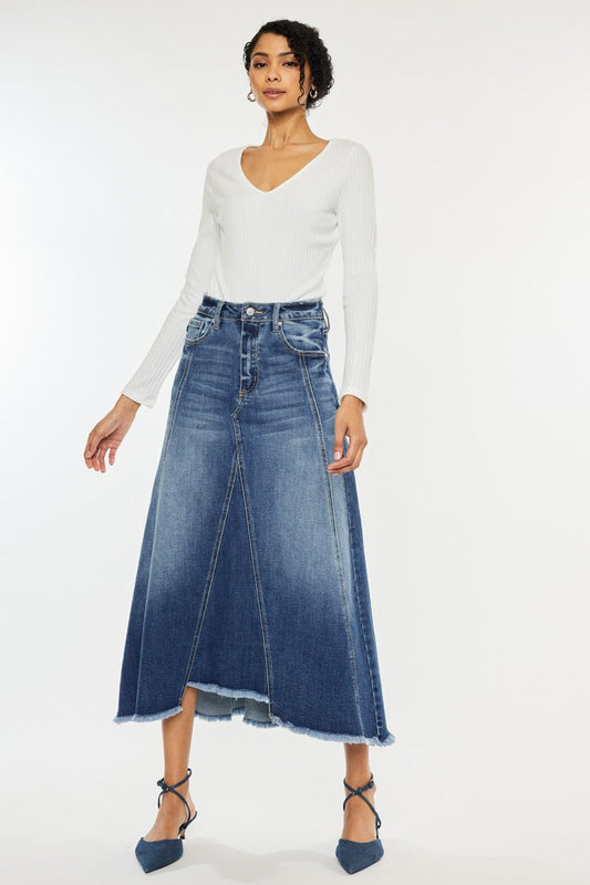 Midnight Denim Maxi Skirt