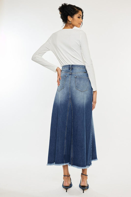 Midnight Denim Maxi Skirt