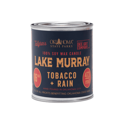 Lake Murray: Tobacco + Rain Soy Wax Candle