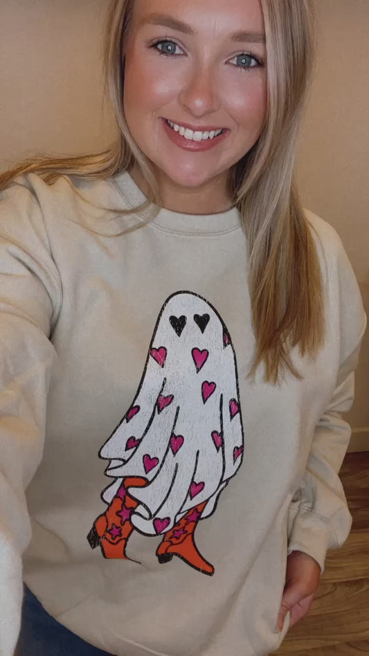 Boo in Boots Crewneck Sweatshirt