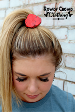 Load image into Gallery viewer,   decorative ponytail, rock ponytail, western accessories, ponytail holder, hair tie, hair accessories, western hair accessories, western wholesale, wholesale accessories, wholesale hair accessories, western apparel, western style, turquoise hair tie
