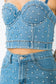 Denim Diamond Top