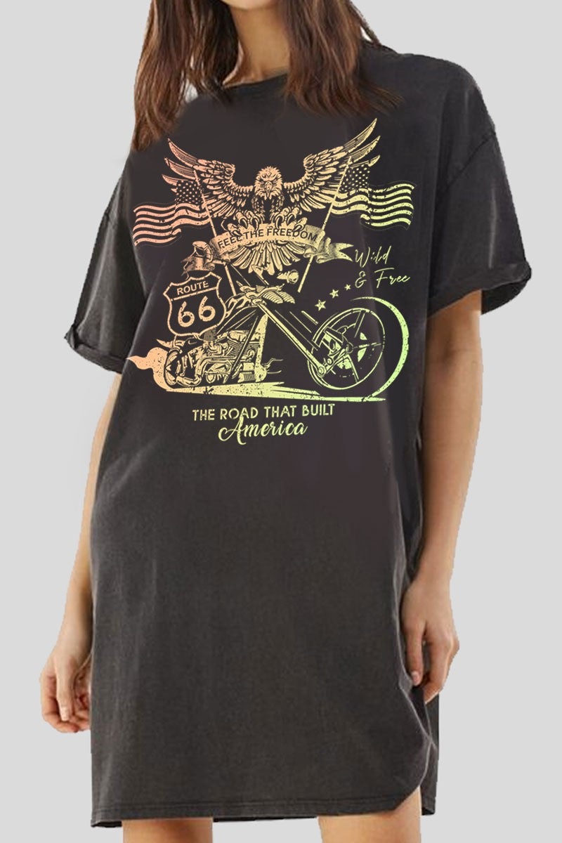 Road That Built America Tee Dress