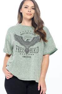 Freebird America Boyfriend Graphic Tee