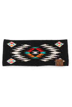 Load image into Gallery viewer, C.C Soft Aztec Pattern Headwrap: Black
