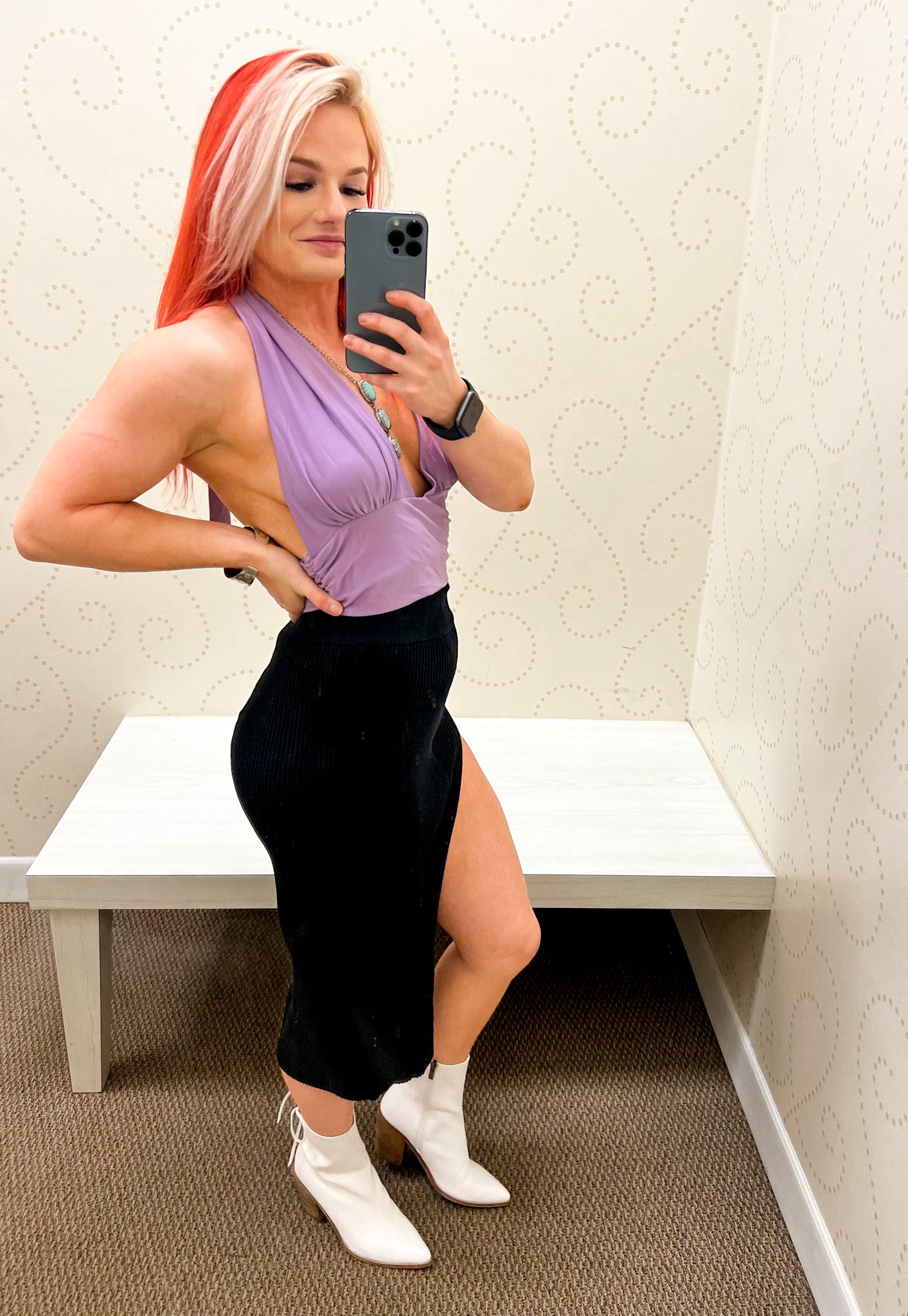 Still Here Knit Midi Skirt