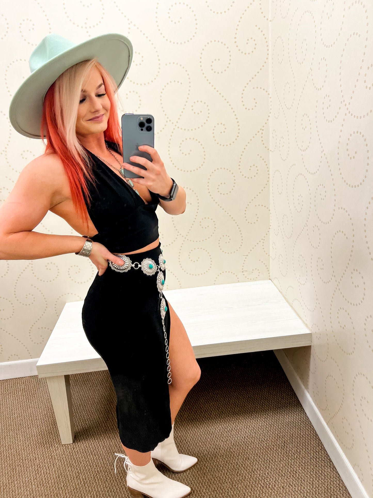 Still Here Knit Midi Skirt