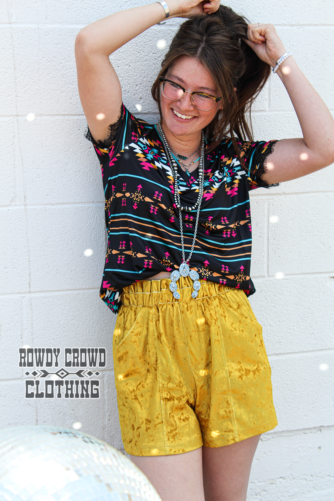 Mustard Vetiver Velvet Shorts
