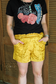 Mustard Vetiver Velvet Shorts