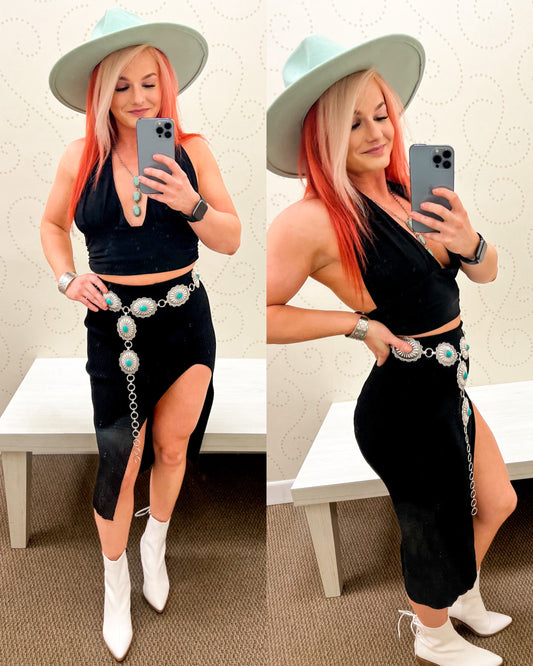 Still Here Knit Midi Skirt