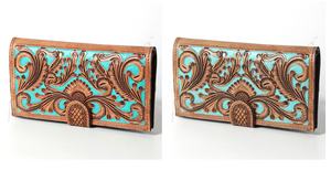 Tooled Turquoise Wallet