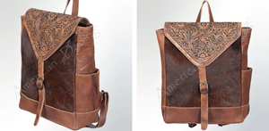 Tooled Leather Backpack