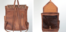 Load image into Gallery viewer, Tooled Leather Backpack
