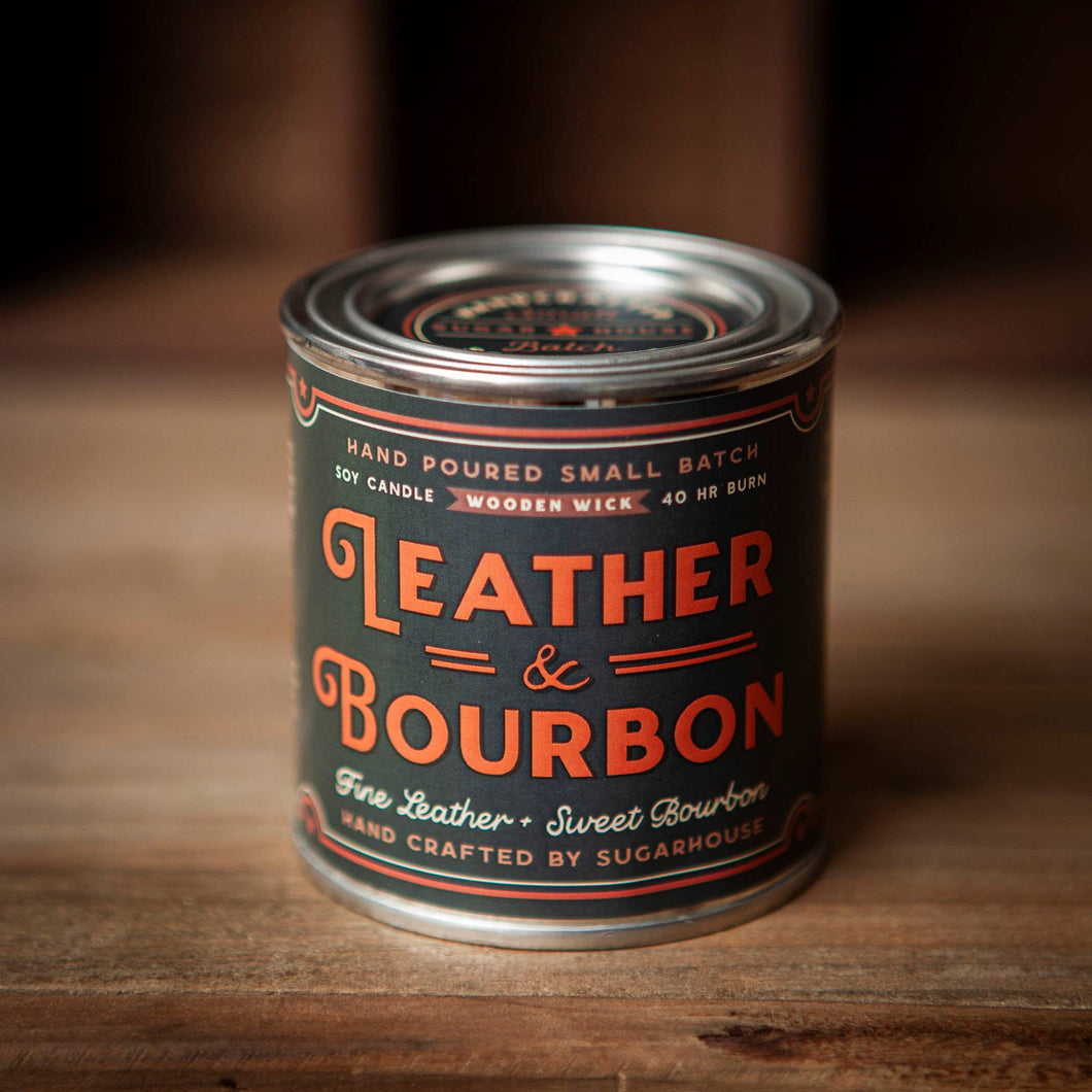 Leather & Bourbon Soy Candle