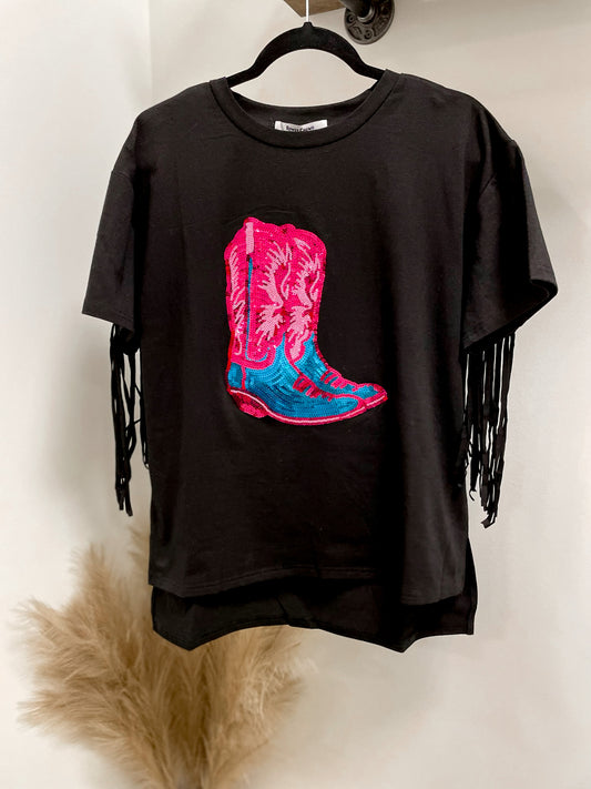 Bootitude Fringe Tee