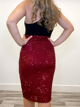 Load image into Gallery viewer, Rockin&#39; Red Sequin Skirt
