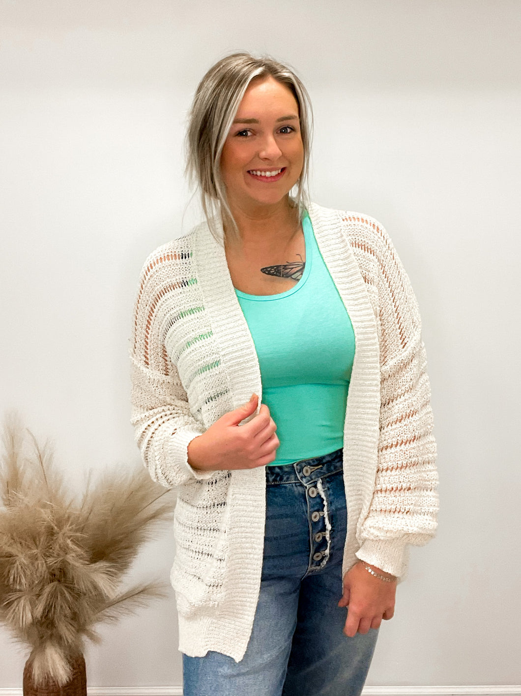 Only A Memory Ivory Cardi Sweater