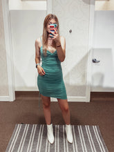 Load image into Gallery viewer, Love It or Not Turquoise Mini Dress
