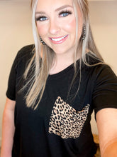 Load image into Gallery viewer, Wild in Love Leopard Pocket Tee
