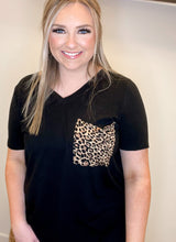 Load image into Gallery viewer, Wild in Love Leopard Pocket Tee
