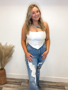 Cowboy's Dream Bandana Top in White