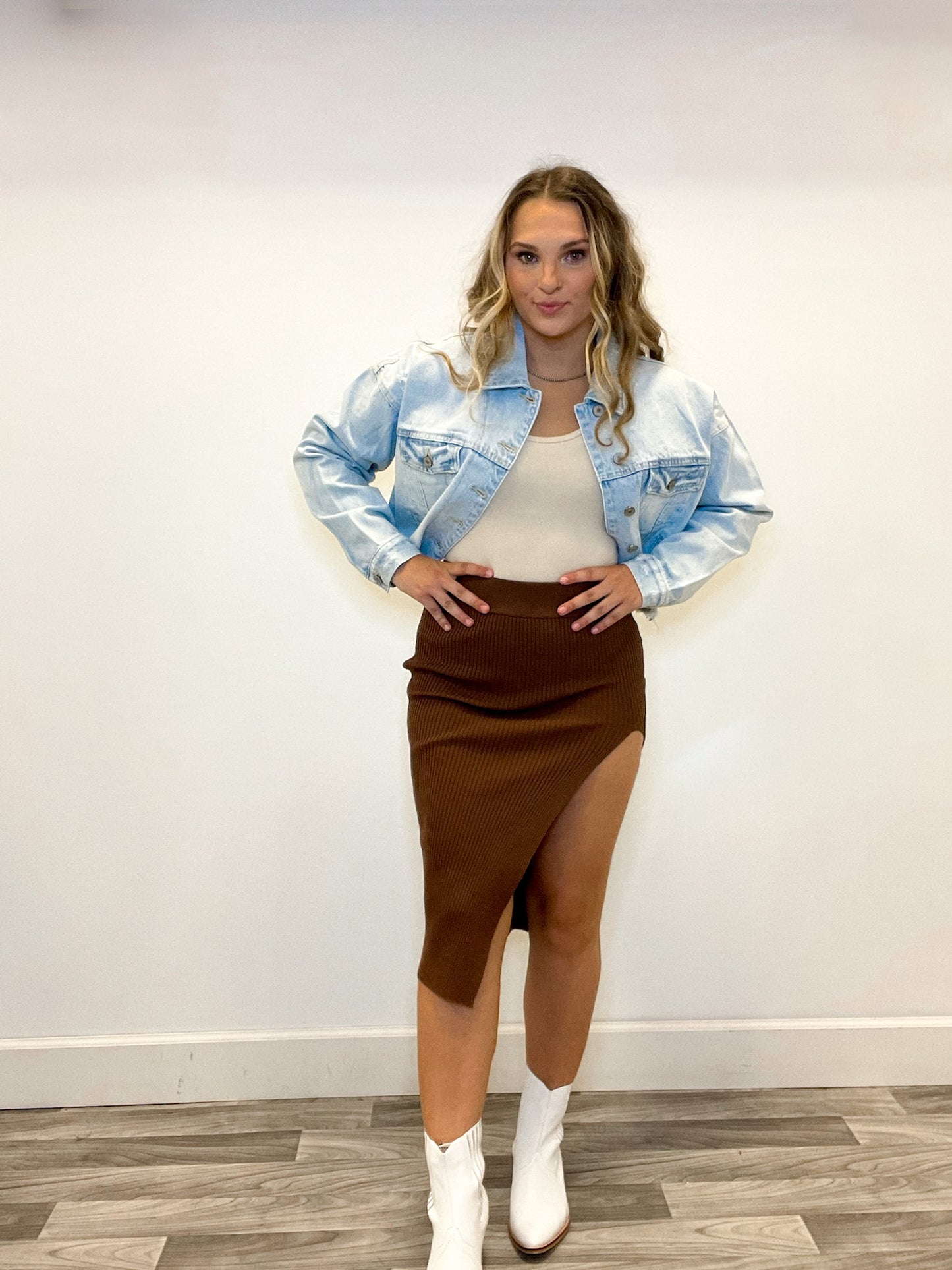 Still Here Knit Midi Skirt