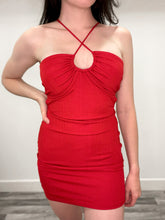 Load image into Gallery viewer, Behind the Scenes Red Mini Dress

