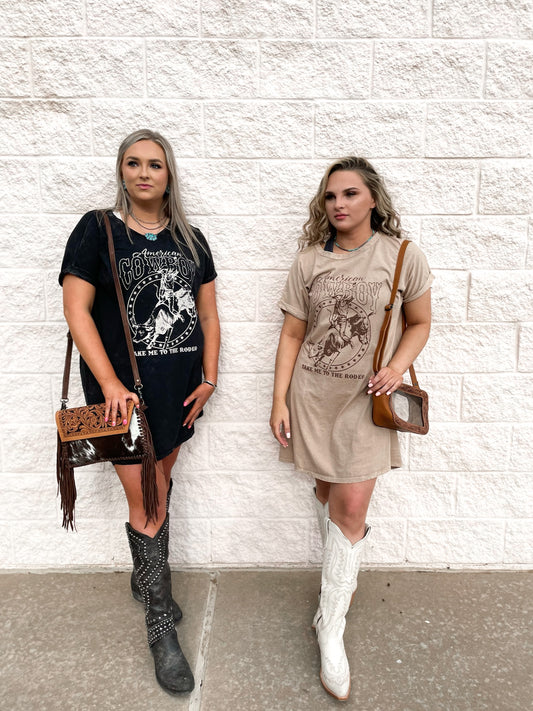 Take Me To The Rodeo Tee Dress