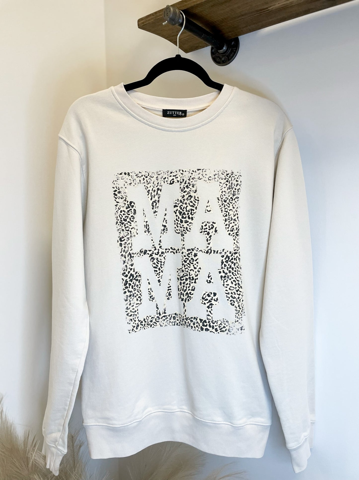 Leopard Mama Graphic Crew